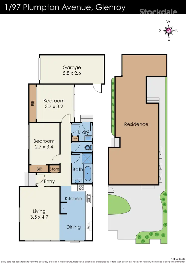 Floorplan of Homely unit listing, 1/97 Plumpton Avenue, Glenroy VIC 3046