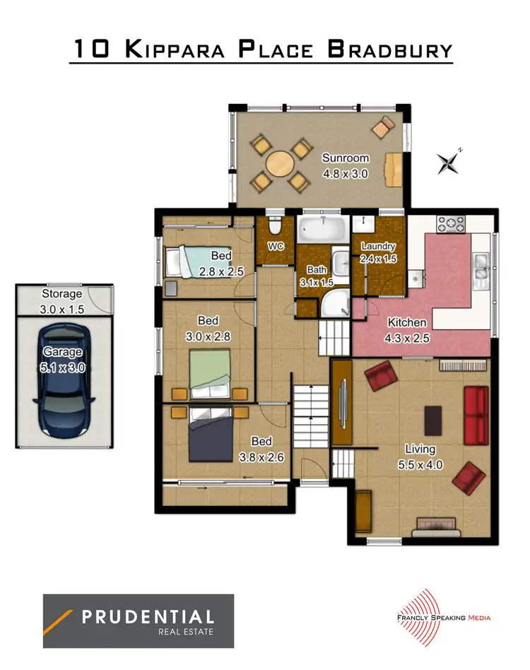 Floorplan of Homely house listing, 10 Kippara Place, Bradbury NSW 2560