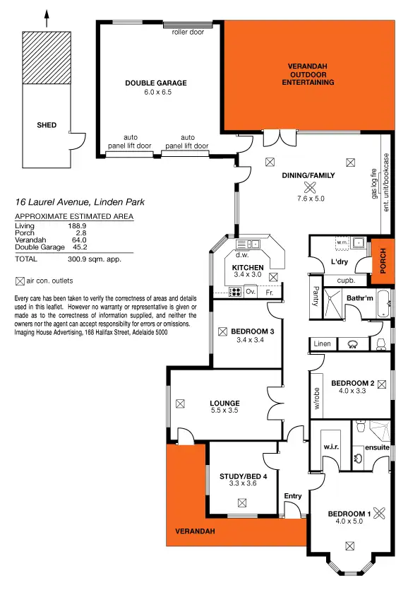 Floorplan of Homely house listing, 16 Laurel Avenue, Linden Park SA 5065