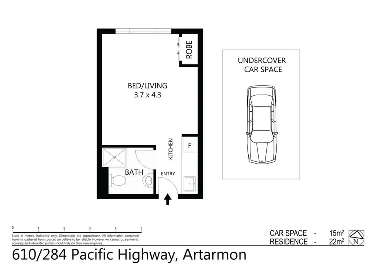 Floorplan of Homely apartment listing, 610/284 Pacific Highway, Artarmon NSW 2064