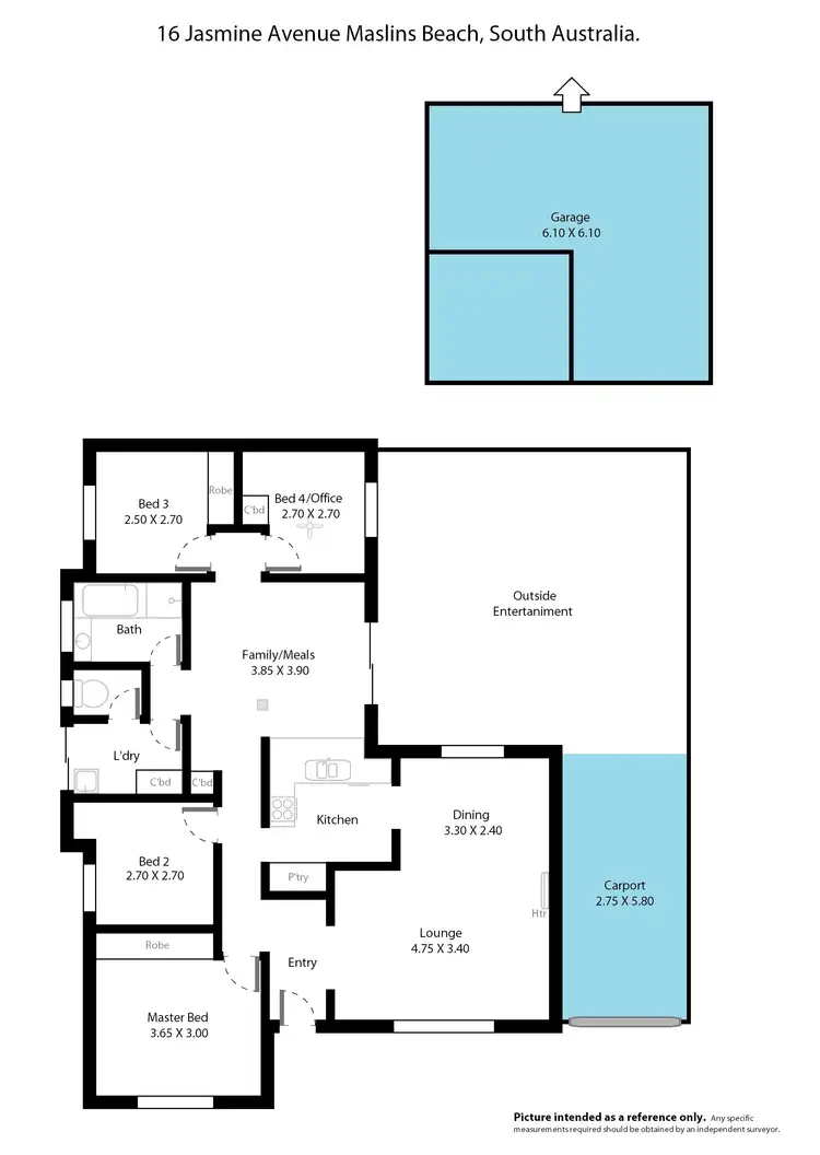 Floorplan of Homely house listing, 16 Jasmine Avenue, Maslin Beach SA 5170