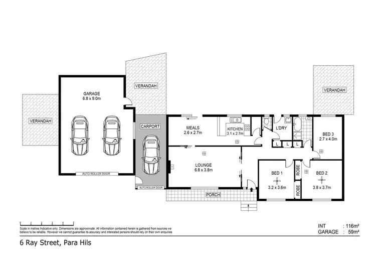 Floorplan of Homely house listing, 6 Ray St, Para Hills SA 5096