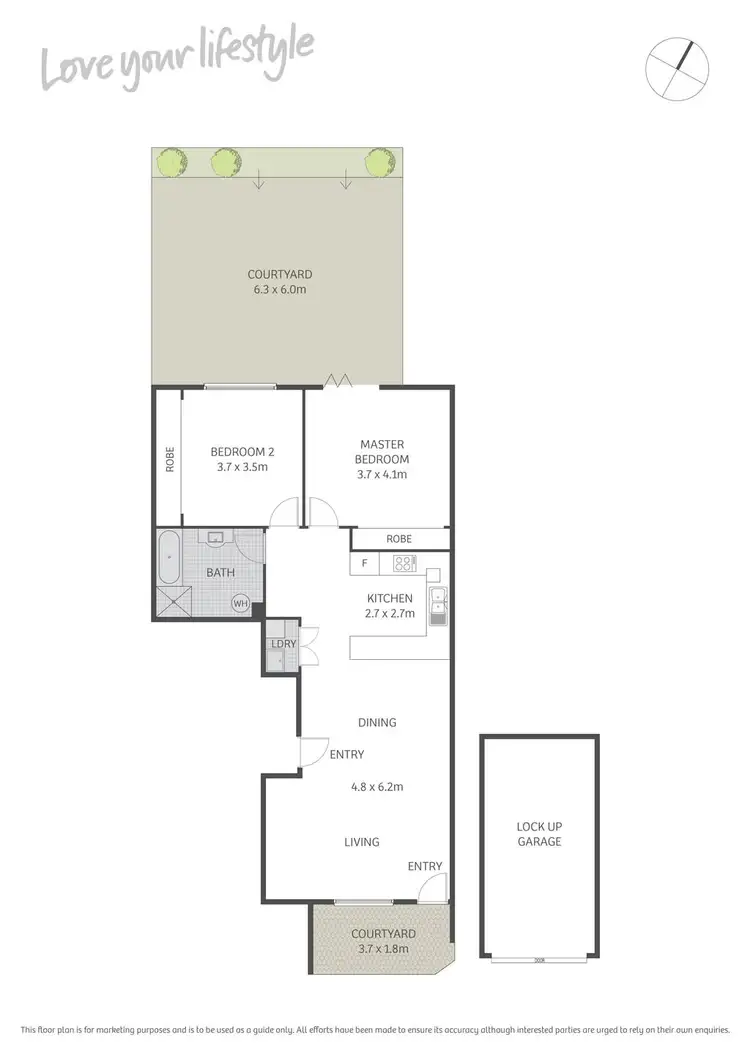 Floorplan of Homely apartment listing, 8/58 Park Street, Erskineville NSW 2043