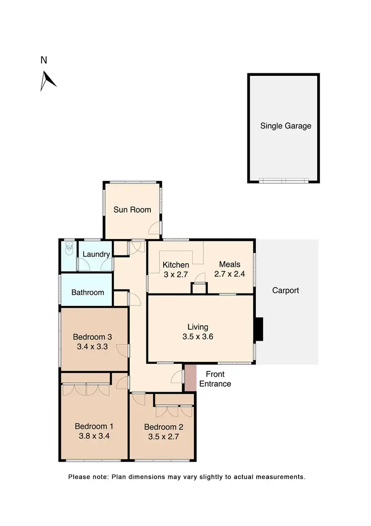 Floorplan of Homely house listing, 24 Hastings Street, Wendouree VIC 3355
