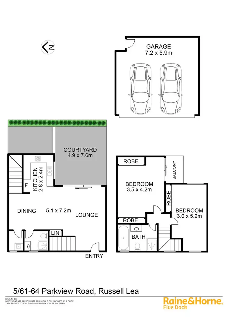Floorplan of Homely townhouse listing, 5/61-63 Parkview Road, Russell Lea NSW 2046