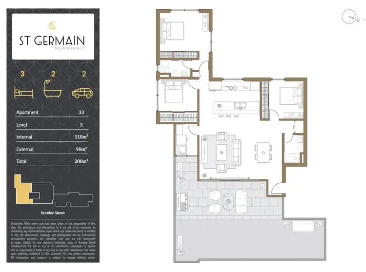 Floorplan of Homely apartment listing, 33 /15 Burnley st, Newmarket QLD 4051