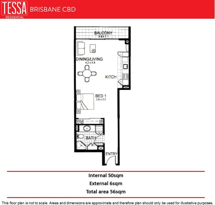 Floorplan of Homely apartment listing, 64/15 Goodwin Street, Kangaroo Point QLD 4169