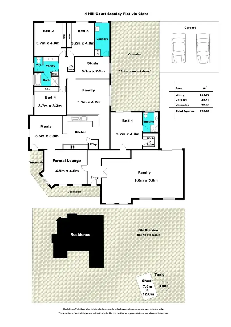 Floorplan of Homely house listing, 4 Hill Court, Clare SA 5453