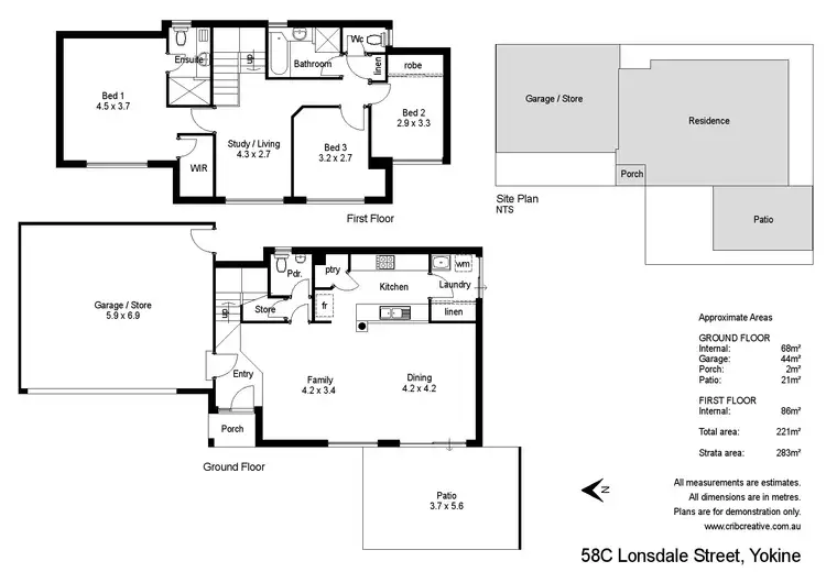 Floorplan of Homely townhouse listing, 58c Lonsdale Street, Yokine WA 6060