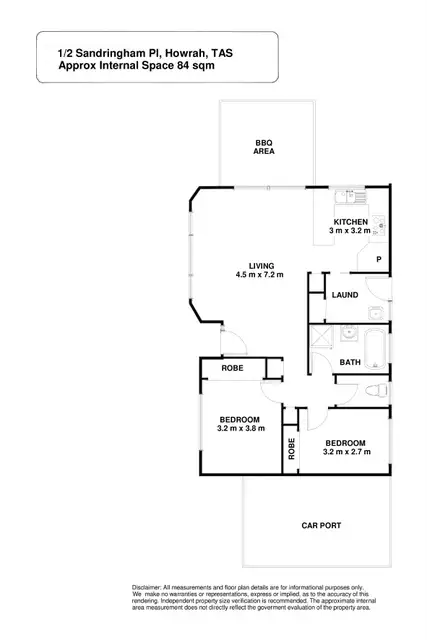 Floorplan of Homely house listing, 1/2 Sandringham Place, Howrah TAS 7018