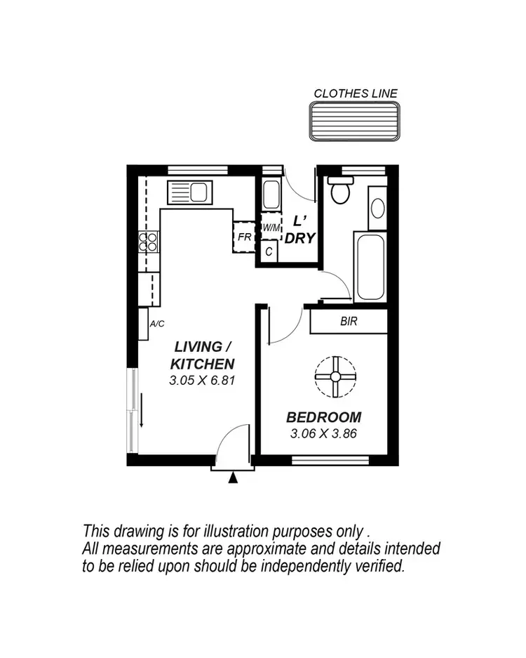 Floorplan of Homely unit listing, 1/59 Morphett Rd, Camden Park SA 5038
