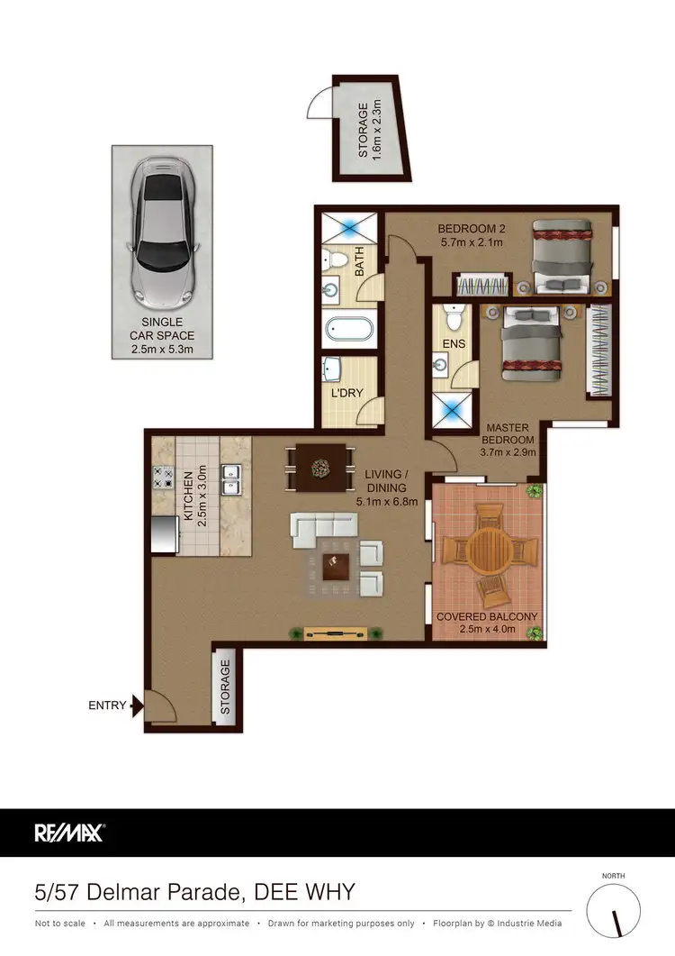 Floorplan of Homely unit listing, 5/57 Delmar Pde, Dee Why NSW 2099