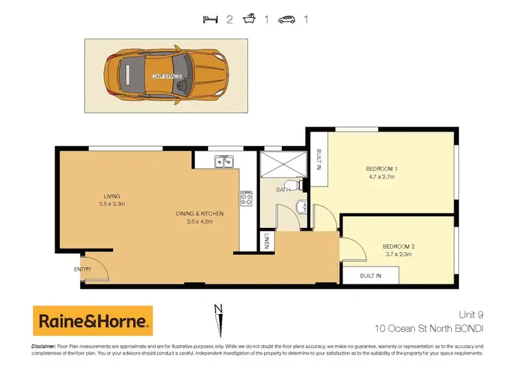 Floorplan of Homely unit listing, 9/10 Ocean Street North, Bondi NSW 2026