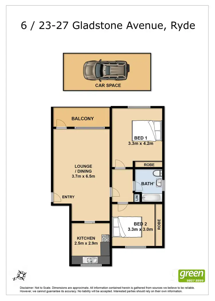 Floorplan of Homely unit listing, 6/23 Gladstone Avenue, Ryde NSW 2112