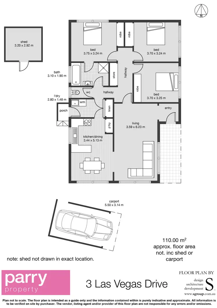 Floorplan of Homely house listing, 3 Las Vegas Drive, Prospect Vale TAS 7250