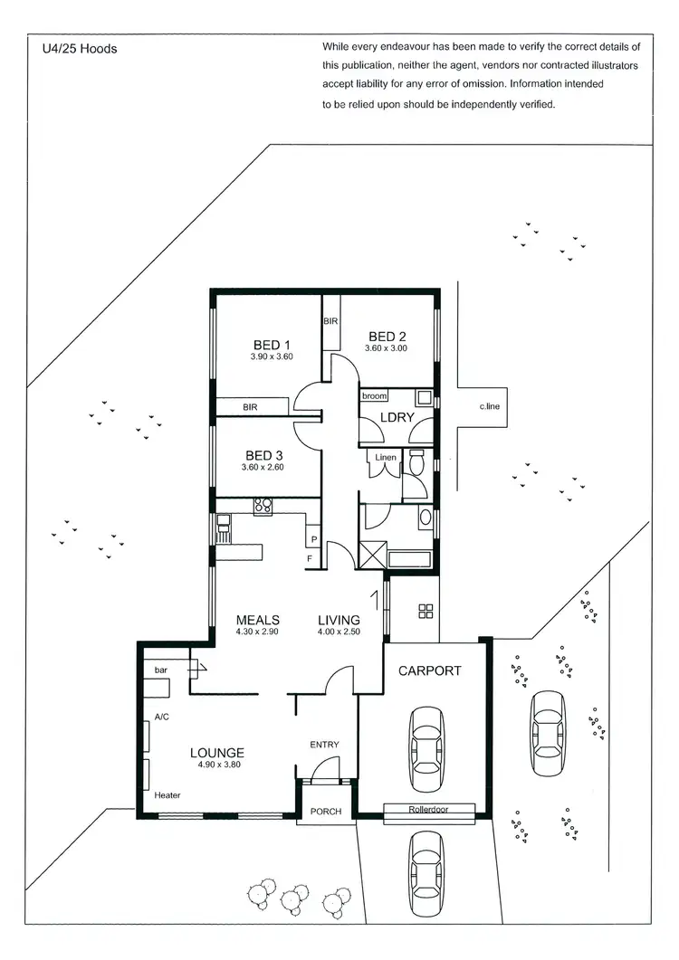Floorplan of Homely house listing, RES. 4 / 25 Hoods Road, Northfield SA 5085