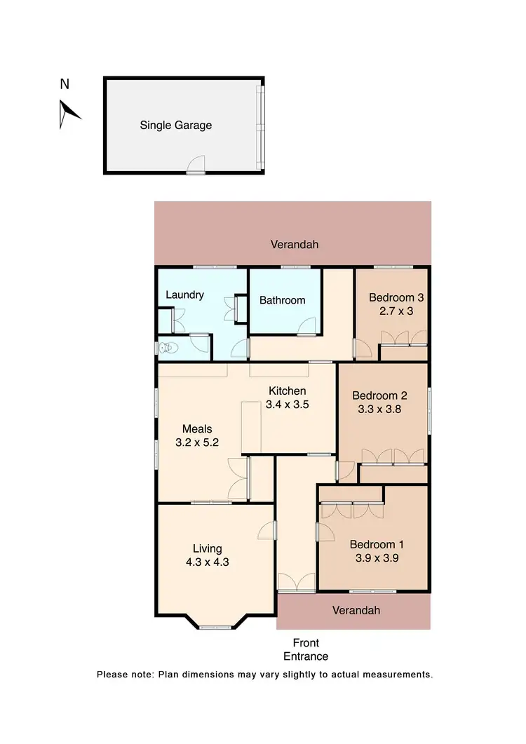 Floorplan of Homely house listing, 1/1316 Howitt Street, Wendouree VIC 3355