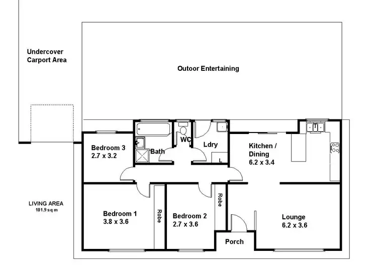 Floorplan of Homely house listing, 20 Banksia Street, Renmark SA 5341