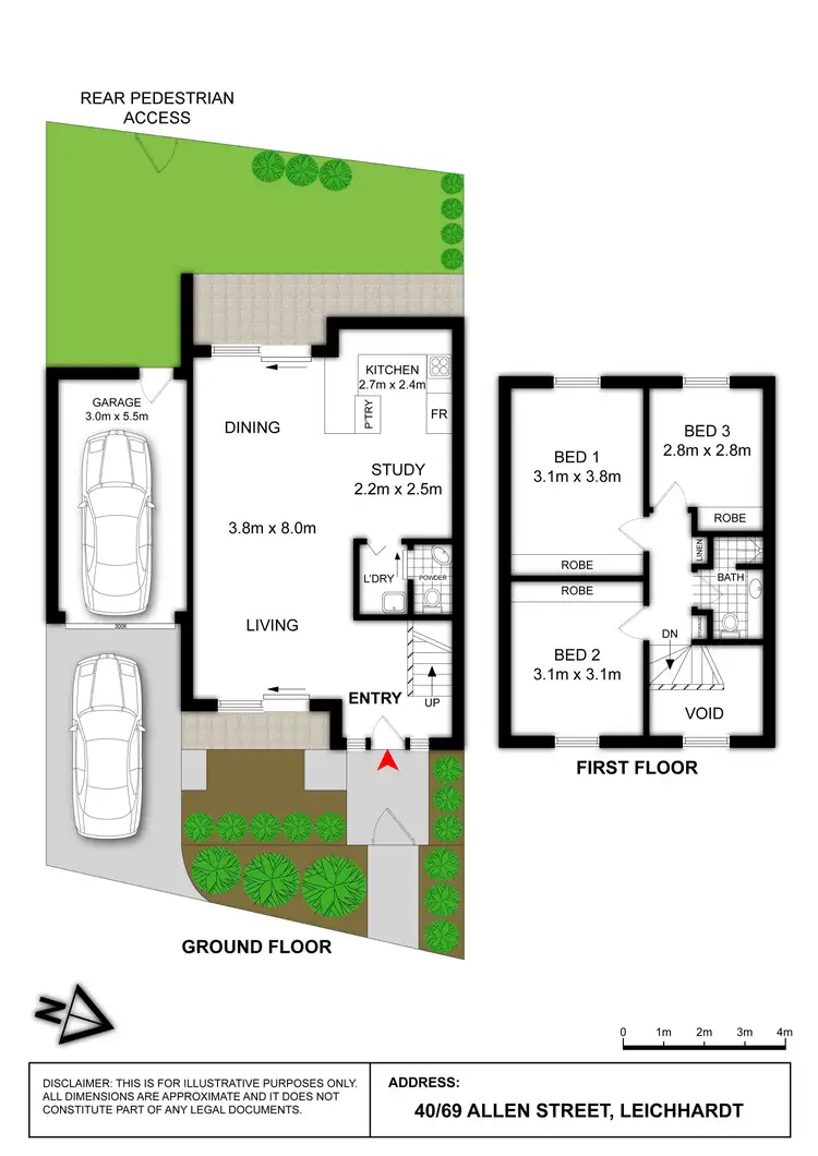 Floorplan of Homely townhouse listing, 40/69 Allen Street, Leichhardt NSW 2040