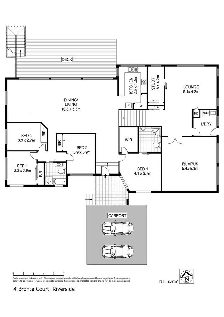 Floorplan of Homely house listing, 4 Bronte Court, Riverside TAS 7250
