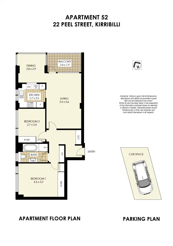 Floorplan of Homely apartment listing, 52/22 Peel Street, Kirribilli NSW 2061