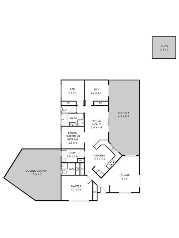 Floorplan of Homely house listing, 4 Kavel Court, Sunbury VIC 3429
