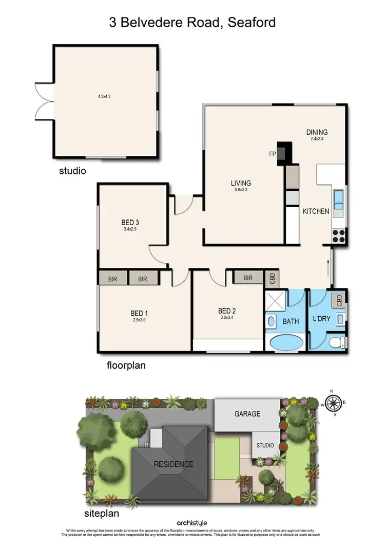 Floorplan of Homely house listing, 3 Belvedere Road, Seaford VIC 3198
