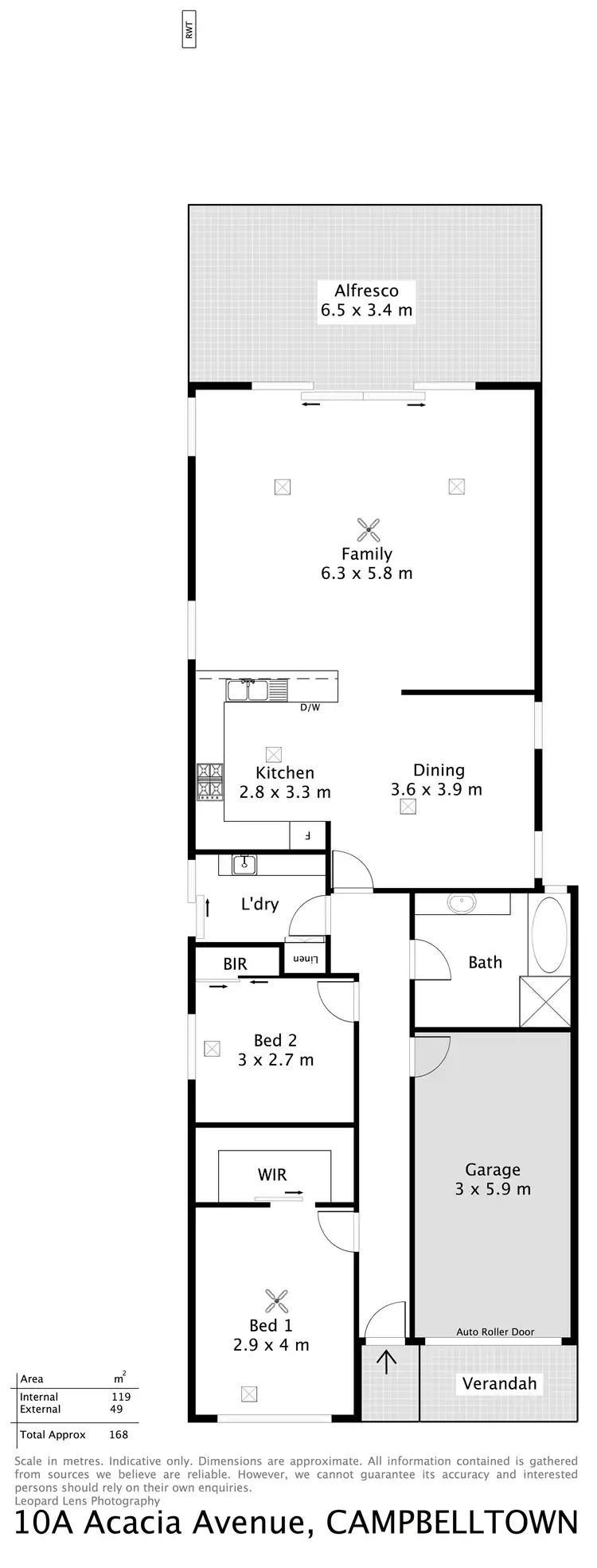 Floorplan of Homely house listing, 10A Acacia Avenue, Campbelltown SA 5074