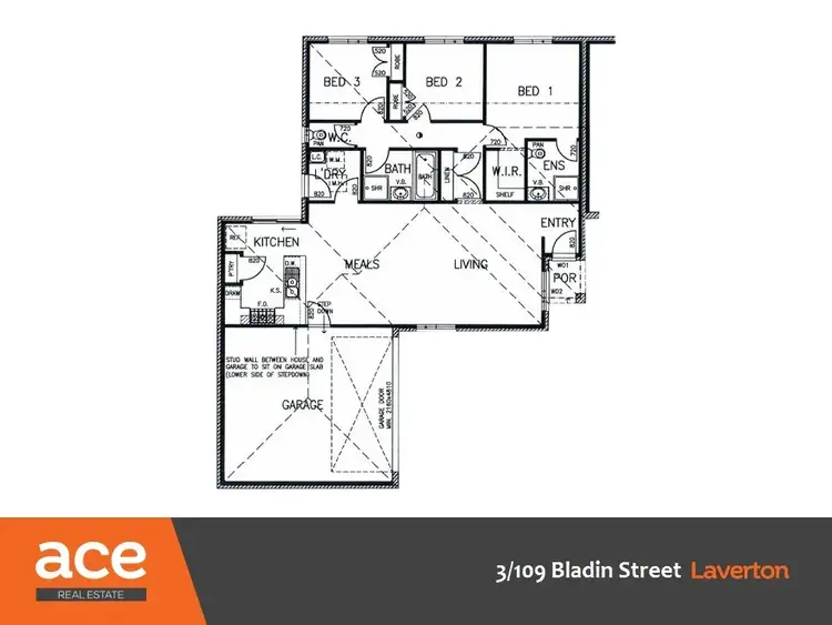 Floorplan of Homely unit listing, 3/109 Bladin Street, Laverton VIC 3028