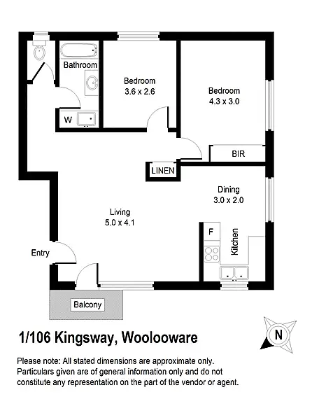 Floorplan of Homely apartment listing, 1/106 Kingsway, Woolooware NSW 2230