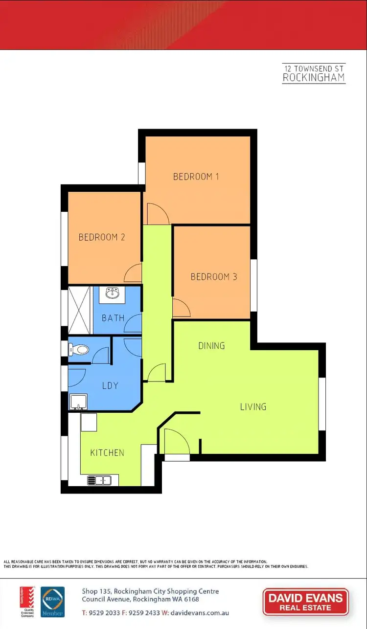 Floorplan of Homely house listing, 12 Townsend Road, Rockingham WA 6168
