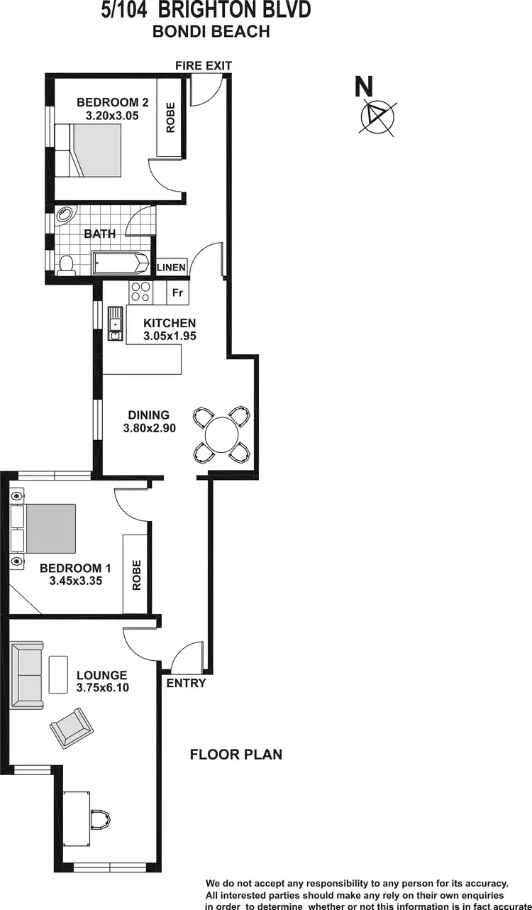 Floorplan of Homely apartment listing, 5/104 Brighton Boulevard, North Bondi NSW 2026