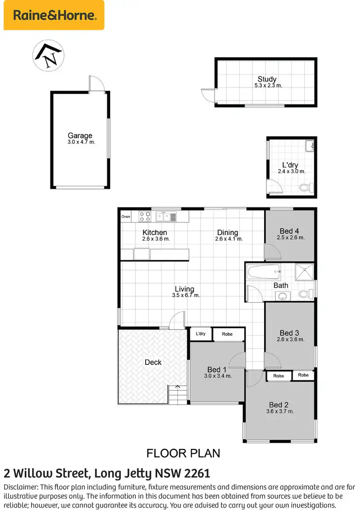 Floorplan of Homely house listing, 2 Willow Street, Long Jetty NSW 2261