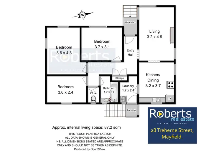Floorplan of Homely house listing, 28 Treherne St, Mayfield TAS 7248