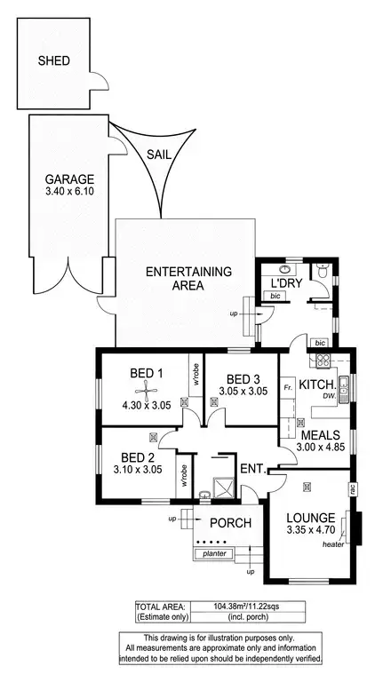 Floorplan of Homely house listing, 13 Rugby Street, Pasadena SA 5042