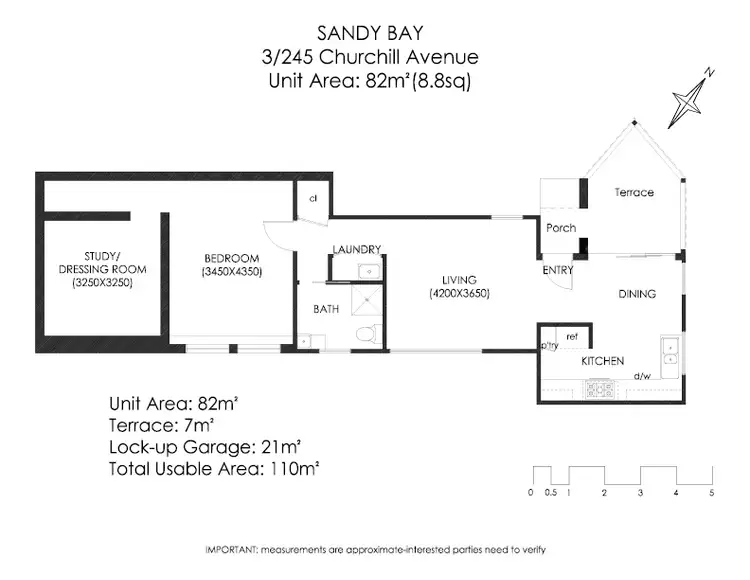 Floorplan of Homely unit listing, 3/245 Churchill Avenue, Sandy Bay TAS 7005