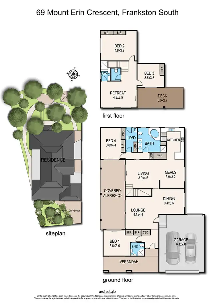 Floorplan of Homely house listing, 69 Mount Erin Crescent, Frankston South VIC 3199