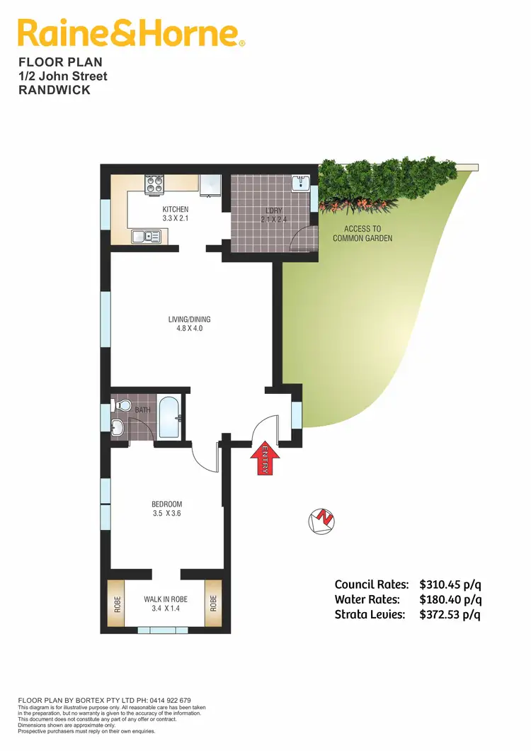 Floorplan of Homely apartment listing, 1/2 John Street, Randwick NSW 2031
