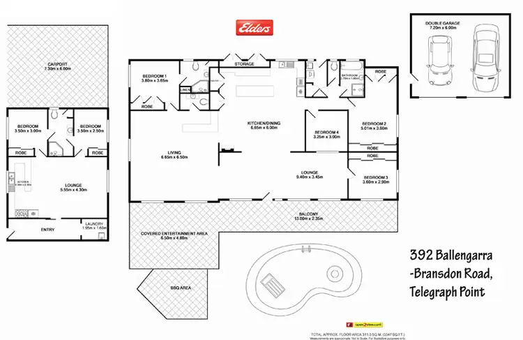 Floorplan of Homely rural property listing, 392 Ballengarra Bransdon Road, Telegraph Point NSW 2441
