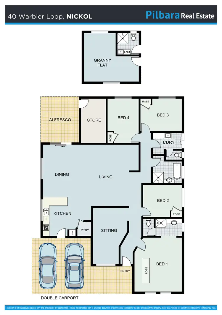 Floorplan of Homely house listing, 40 Warbler Loop, Nickol WA 6714