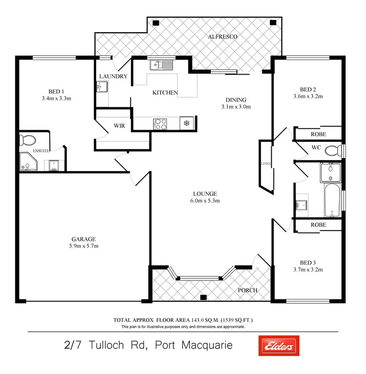 Floorplan of Homely villa listing, 2/7 Tulloch Road, Port Macquarie NSW 2444