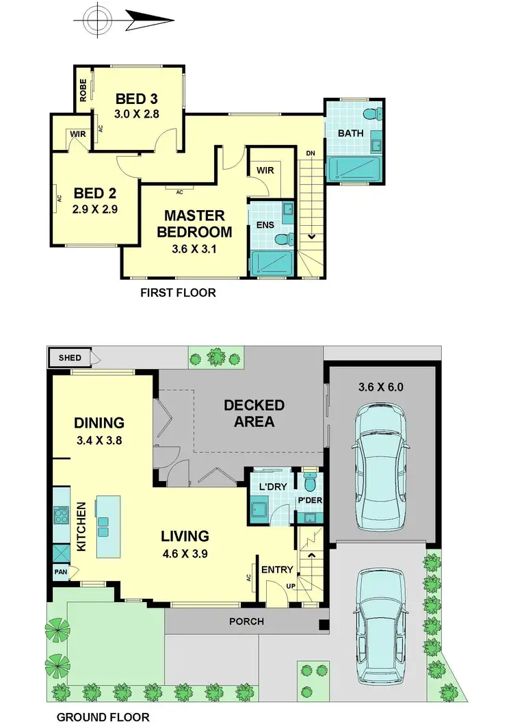 Floorplan of Homely townhouse listing, 31 Lawson Street, Essendon VIC 3040
