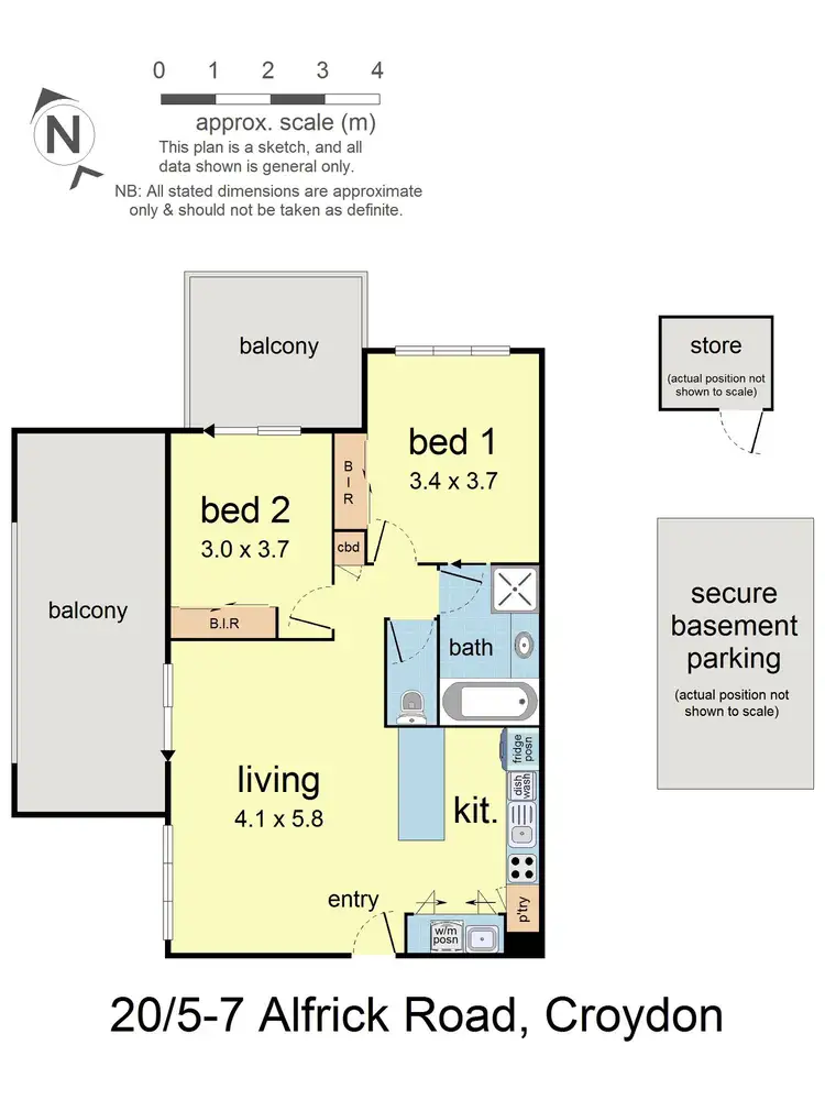 Floorplan of Homely apartment listing, 20/5-7 Alfrick Road, Croydon VIC 3136