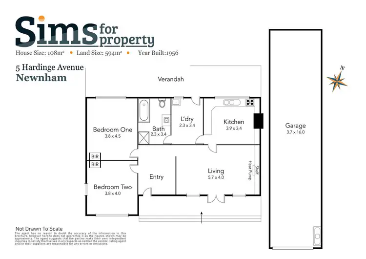 Floorplan of Homely house listing, 5 Hardinge Avenue, Newnham TAS 7248