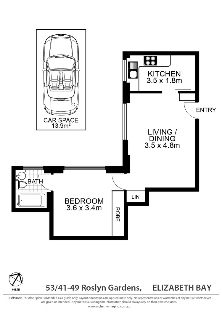 Floorplan of Homely apartment listing, 53/41-49 Roslyn Gardens, Elizabeth Bay NSW 2011