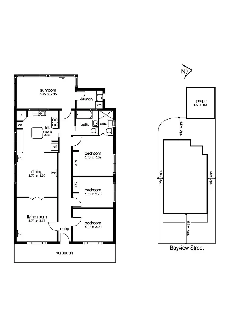 Floorplan of Homely unit listing, 1/25 Bayview Street, Altona VIC 3018