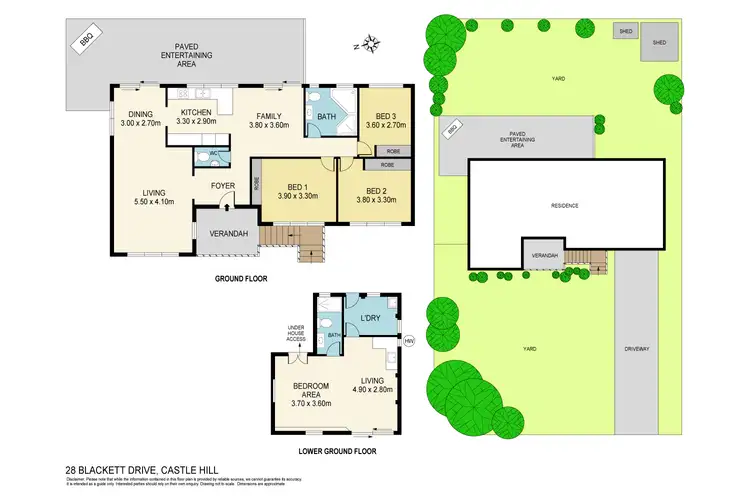 Floorplan of Homely house listing, 28 Blackett Drive, Castle Hill NSW 2154