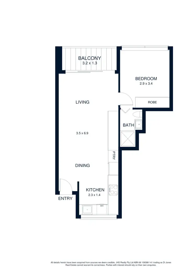 Floorplan of Homely apartment listing, Apt.505 'Cameron Court', 8 New Mclean Street, Edgecliff NSW 2027