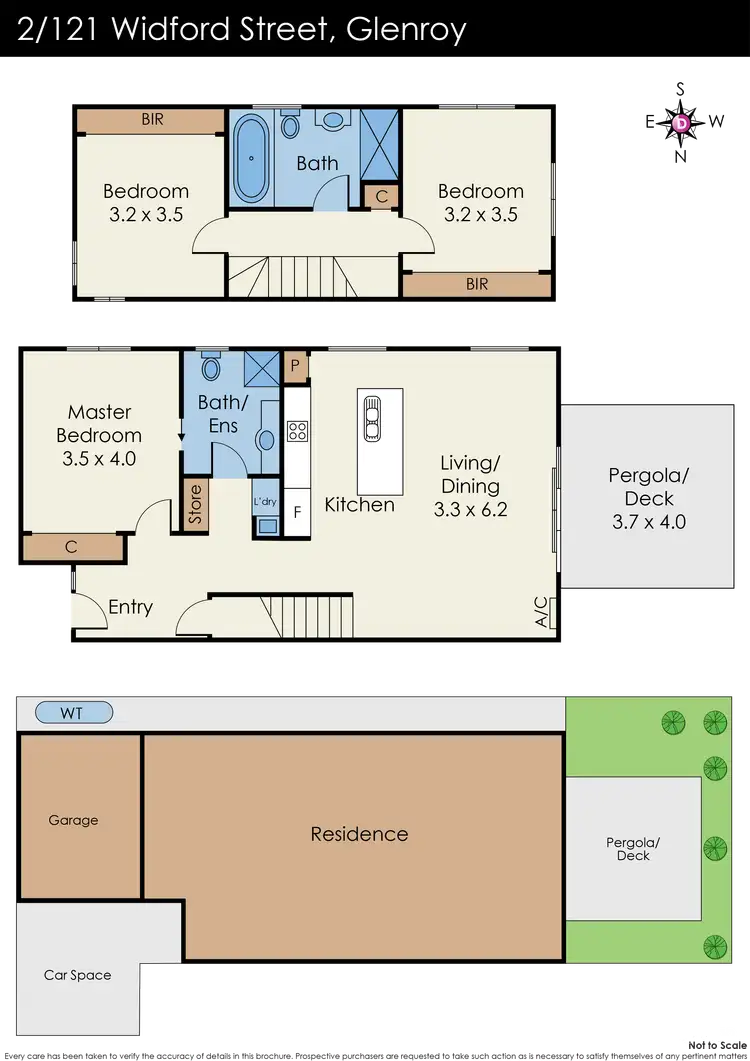 Floorplan of Homely townhouse listing, 2/121 Widford Street, Glenroy VIC 3046