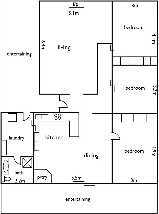 Floorplan of Homely house listing, 33 Caves Road, Naracoorte SA 5271
